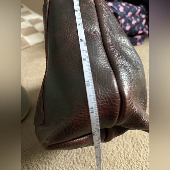 Portland Leather Dark Brown Zippered Tote - Picture 7 of 7